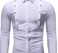 Ericdress Button Lapel Fashion Slim Single-Breasted Men’s Shirt