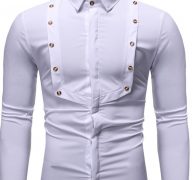 Ericdress Button Lapel Fashion Slim Single-Breasted Men’s Shirt