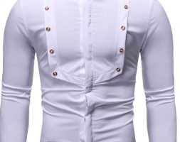 Ericdress Button Lapel Fashion Slim Single-Breasted Men’s Shirt