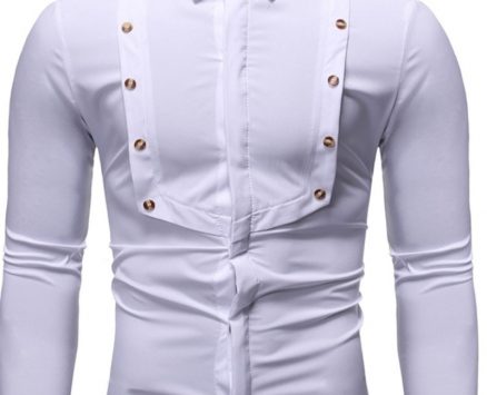 Ericdress Button Lapel Fashion Slim Single-Breasted Men’s Shirt