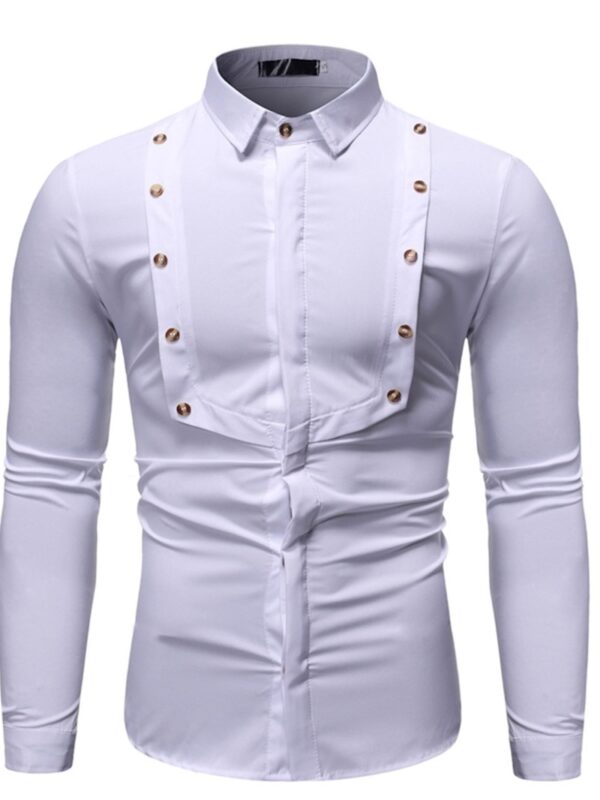 Ericdress Button Lapel Fashion Slim Single-Breasted Men's Shirt