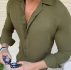 Ericdress Button Plain Lapel Single-Breasted Men’s Shirt