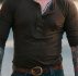 Ericdress Button Round Neck Plain Slim Mens T-shirt
