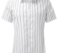 Ericdress Button Stripe Lapel Single-Breasted Men’s Shirt