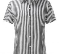 Ericdress Button Stripe Lapel Single-Breasted Men’s Shirt