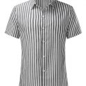 Ericdress Button Stripe Lapel Single-Breasted Men’s Shirt