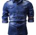 Ericdress Casual Button Color Block Slim Men’s Shirt