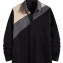 Ericdress Casual Color Block Patchwork Loose Fall Men’s Shirt