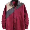 Ericdress Casual Color Block Patchwork Loose Fall Men’s Shirt