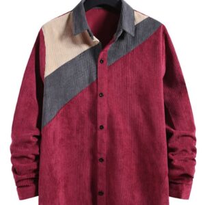 Ericdress Casual Color Block Patchwork Loose Fall Men's Shirt