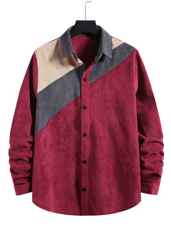 Ericdress Casual Color Block Patchwork Loose Fall Men's Shirt