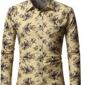 Ericdress Casual Floral Pocket Single-Breasted Fall Men’s Shirt