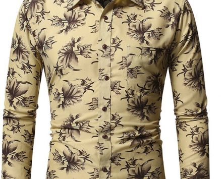 Ericdress Casual Floral Pocket Single-Breasted Fall Men’s Shirt