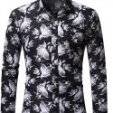 Ericdress Casual Floral Pocket Single-Breasted Fall Men’s Shirt