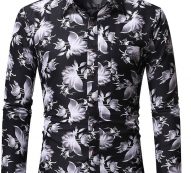 Ericdress Casual Floral Pocket Single-Breasted Fall Men’s Shirt