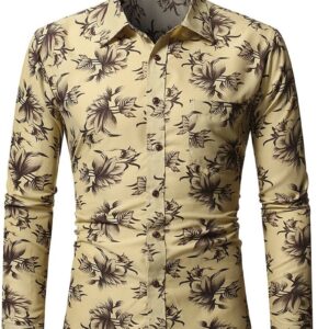 Ericdress Casual Floral Pocket Single-Breasted Fall Men's Shirt