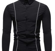 Ericdress Casual Lapel Button Single-Breasted Slim Men’s Shirt