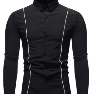 Ericdress Casual Lapel Button Single-Breasted Slim Men's Shirt