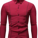 Ericdress Casual Lapel Button Single-Breasted Slim Men’s Shirt