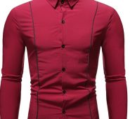 Ericdress Casual Lapel Button Single-Breasted Slim Men’s Shirt