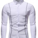 Ericdress Casual Lapel Button Single-Breasted Slim Men’s Shirt