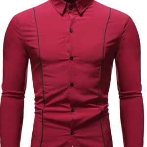 Ericdress Casual Lapel Button Single-Breasted Slim Men's Shirt