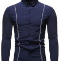 Ericdress Casual Lapel Button Single-Breasted Slim Men’s Shirt