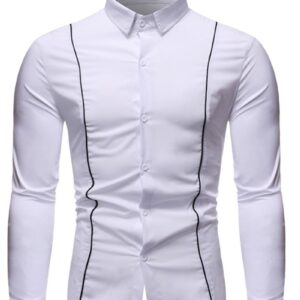 Ericdress Casual Lapel Button Single-Breasted Slim Men's Shirt