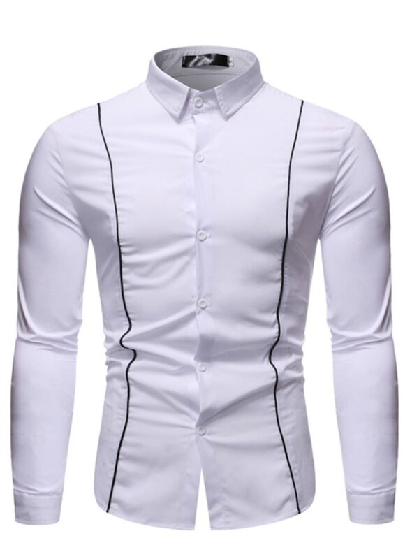 Ericdress Casual Lapel Button Single-Breasted Slim Men's Shirt