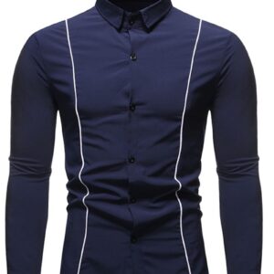 Ericdress Casual Lapel Button Single-Breasted Slim Men's Shirt