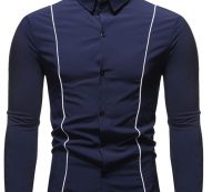 Ericdress Casual Lapel Button Single-Breasted Slim Men’s Shirt