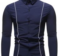 Ericdress Casual Lapel Button Single-Breasted Slim Men’s Shirt