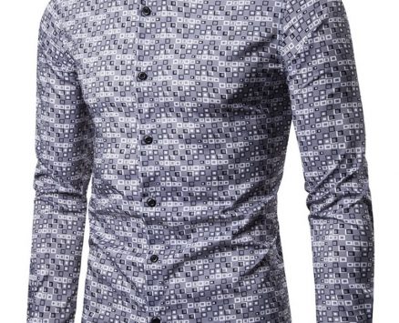 Ericdress Casual Lapel Button Slim Single-Breasted Men’s Shirt