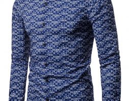 Ericdress Casual Lapel Button Slim Single-Breasted Men’s Shirt