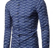 Ericdress Casual Lapel Button Slim Single-Breasted Men’s Shirt