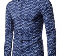 Ericdress Casual Lapel Button Slim Single-Breasted Men’s Shirt