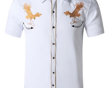 Ericdress Casual Lapel Cartoon Spring Single-Breasted Men’s Shirt