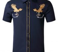 Ericdress Casual Lapel Cartoon Spring Single-Breasted Men’s Shirt