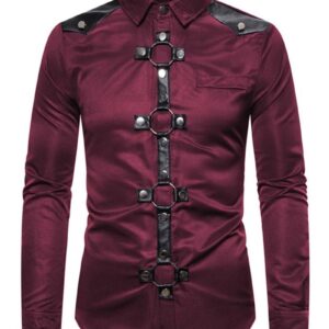 Ericdress Casual Lapel Color Block Single-Breasted Men's Shirt