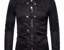 Ericdress Casual Lapel Color Block Single-Breasted Men’s Shirt