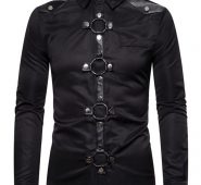 Ericdress Casual Lapel Color Block Single-Breasted Men’s Shirt