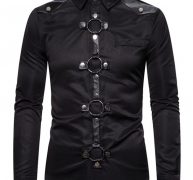 Ericdress Casual Lapel Color Block Single-Breasted Men’s Shirt