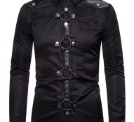 Ericdress Casual Lapel Color Block Single-Breasted Men’s Shirt