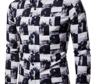 Ericdress Casual Lapel Color Block Spring Single-Breasted Men’s Shirt