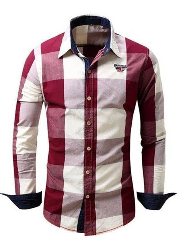 Ericdress Casual Lapel Plaid Fall Single-Breasted Men's Shirt