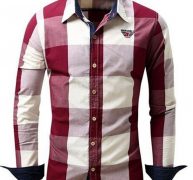 Ericdress Casual Lapel Plaid Fall Single-Breasted Men’s Shirt