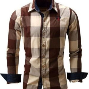 Ericdress Casual Lapel Plaid Fall Single-Breasted Men's Shirt