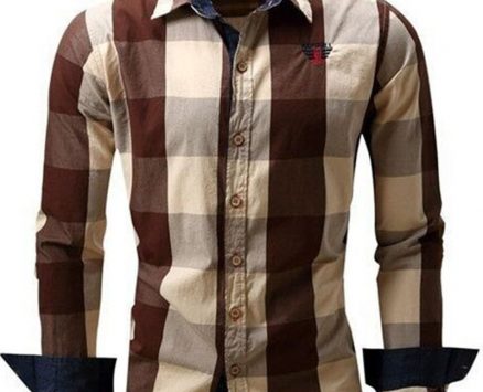 Ericdress Casual Lapel Plaid Fall Single-Breasted Men’s Shirt