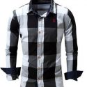 Ericdress Casual Lapel Plaid Fall Single-Breasted Men’s Shirt