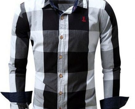Ericdress Casual Lapel Plaid Fall Single-Breasted Men’s Shirt